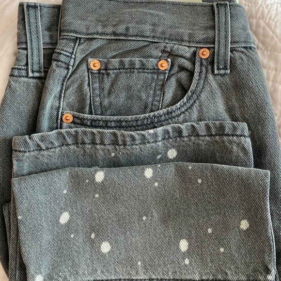LEVI'S® LOW PRO JEANS GREY W WHITE SPATTER NWT - Picture 1 of 13